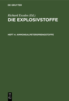 Ammonsalpetersprengstoffe 3112432215 Book Cover