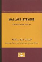 Wallace Stevens University of Minnesota Pamphlets on American Writers No.11 0816602433 Book Cover