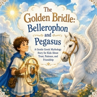 The Golden Bridle: Bellerophon and Pegasus: A Gentle Greek Mythology Story for Kids About Trust, Patience, and Friendship (Legends of Olympus) B0HFVV18DP Book Cover