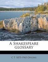 A Shakespeare glossary 117720195X Book Cover