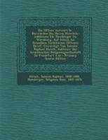 Die Offene Antwort Sr. Ehrw�rden Des Herrn Distrikts-Rabbiners S. B. Bamberger Zu W�rzburg, Auf Seinen an Denselben Gerichteten Offenen Brief (Classic Reprint) 3743439492 Book Cover