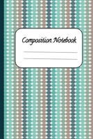 Composition Notebook: Professional Teal and Tan Circles Notebook/Journal/6x9 Medium 1698179146 Book Cover
