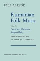 Rumanian Folk Music: Carols and Christmas Songs 9401016852 Book Cover