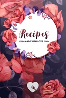 Recipes Made With Love: Organizer notebook book to write in your secret recipes and your delicious family recipes. a classy kitchen and recipe gift with vintage flowers design 1657263193 Book Cover