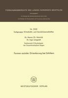 Formen Sozialer Orientierung Bei Schulern 3531025325 Book Cover