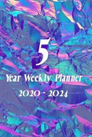 5 Year Weekly Planner 2020 - 2024: Hologram - Agenda Planner For The Next Five Years + 20 pages addresses + 20 pages lines + 20 pages dot grid 1708179496 Book Cover