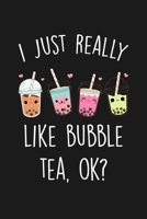I Just Really Like Bubble Tea Ok: Blank Lined Notebook To Write In For Notes, To Do Lists, Notepad, Journal, Funny Gifts For Bubble Tea Lover 1677315814 Book Cover