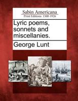Lyric Poems, Sonnets And Miscellanies 1275704069 Book Cover
