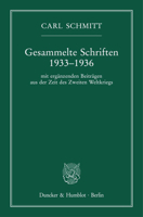 Gesammelte Schriften 1933-1936: Mit Erganzenden Beitragen Aus Der Zeit Des Zweiten Weltkriegs 3428157621 Book Cover