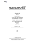 Hurricane Katrina: the Homeland Security Department's preparation and response B083XTGDDH Book Cover
