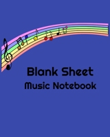 Blank Sheet Music Notebook: Music Manuscript Paper / Blank Music Sheets / Staff Paper / Notebook for Musicians (8" x 10" - 100 Pages) - 12 Stave 1711338648 Book Cover