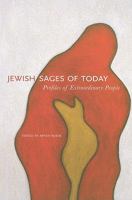 Jewish Sages of Today: Profiles of Extraordinary People 1934440965 Book Cover