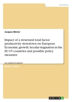 Impact of a structural total factor productivity slowdown on European Economic growth. Secular stagnation in the EU-15 countries and possible policy measures: An empirical analysis 334631149X Book Cover