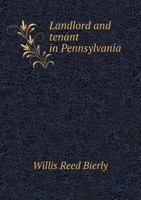 Landlord and Tenant in Pennsylvania 5518652100 Book Cover