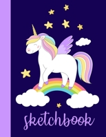 Sketchbook: Cute Unicorn for Drawing, Writing, Painting and Sketching Large Blank Sketchbook for Girls and Teacher Daily Creative Writing Journal, 110 Pages, 8. 5 X 11 , for Drawing, Sketching and Cra 167741992X Book Cover