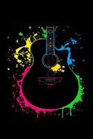 Notebook: A5 Block liniert - 120 Seiten Linien Notizbuch passend als Geschenk f�r Gitarristen, Gitarrenspieler und Musiker! 1075187915 Book Cover