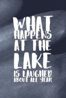 What Happens At The Lake Is Laughed About All Year: All Purpose 6x9 Blank Lined Notebook Journal Way Better Than A Card Trendy Unique Gift Blue Texture Lake 1706276338 Book Cover