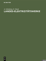 Landes-Elektrizitätswerke (German Edition) B07MHVY668 Book Cover