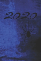Grand Fantasy Designs: 2020 Kalligrafie Gothic Spinne blau - ewiger Kalender 15,24 x 22,86 1670374432 Book Cover