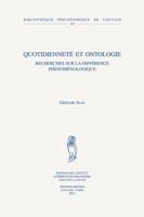 Quotidiennete Et Ontologie: Recherches Sur La Difference Phenomenologique 904292456X Book Cover