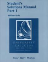 University Calculus: Alternate Edition. Part One - Student's Solutions Manual 0321480120 Book Cover