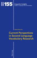 Current Perspectives in Second Language Vocabulary Research 3034311087 Book Cover