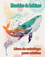 Mandalas de baleines Livre de coloriage pour adultes Dessins anti-stress pour encourager la créativité: Images mystiques de baleines pour soulager le stress et équilibrer l'esprit (French Edition) B0CR7GDM46 Book Cover