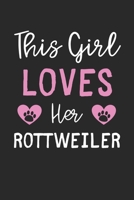 This Girl Loves Her Rottweiler: Lined Journal, 120 Pages, 6 x 9, Funny Rottweiler Gift Idea, Black Matte Finish (This Girl Loves Her Rottweiler Journal) 1673578209 Book Cover