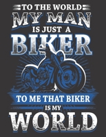 2020 Motorcycle Calendar and Planner For Bikers: To The World My Man Is Just a Biker Motorcycle Wife -December 2019 - December 2020 - 8.5 X 11" Large - Organizer - Home - Family - Work - School -Rider 1690980257 Book Cover