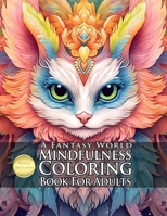 A Fantasy World Mindfulness Coloring Book For Adults: Zen Adult Coloring Book For Mindful People With Stress Relieving Designs Animals, Mandalas, for B0C6VZ1ZDH Book Cover