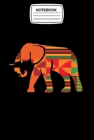 Notebook: African Elephant, Kente Pattern Africa Journal Notebook Blank Lined Ruled 6x9 120 Pages 1661087965 Book Cover