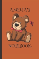 Amelia's Notebook: Girls Gifts: Cute Cuddly Teddy Journal 1704246199 Book Cover