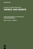 Die Deutsche Gelehrenrepublik: Text/Apparat 3111201295 Book Cover