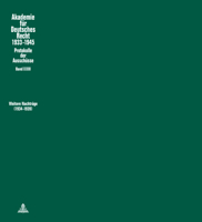 Weitere Nachtraege (1934 - 1939): Ausschuesse Fuer Rechtsphilosophie, Fuer Die Ueberpruefung Der Rechtswissenschaftlichen Studienordnung Und Fuer Seeversicherungsrecht. 3631796226 Book Cover