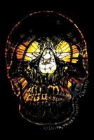 O Death Where is Thy Sting?: Christian Bible Verse Notebook/Journal with Skull and Stained Glass Dove of Peace 1083011413 Book Cover