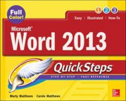 Microsoft Word 2013 QuickSteps 0071805974 Book Cover