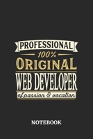 Professional Original Webdeveloper Notebook of Passion and Vocation: 6x9 inches - 110 graph paper, quad ruled, squared, grid paper pages - Perfect Office Job Utility - Gift, Present Idea 1696715210 Book Cover