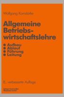 Allgemeine Betriebswirtschaftslehre 3409120483 Book Cover