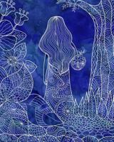 Journal Notebook Girl In The Woods 11: 172 Lined Numbered Pages With 3 Index Pages For Easy Organization in Large 8 x 10 Size For Journaling, Writing, ... Doodling. (Artsy Lined Journals) (Volume 82) 1979611467 Book Cover