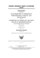 Ensuring operability during catastrophic events 1709078812 Book Cover