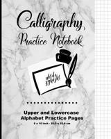 Calligraphy Practice Notebook: Marble Stone Black, Calligraphy Writing Paper, Upper & Lowercase Alphabet Guide For Calligraphy Lettering and Design Practice 1099628105 Book Cover