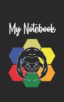 My Notebook: Sloth Retro And Vintage Style 100 Pages And Lined 171000049X Book Cover