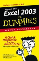 Excel 2003 For Dummies Quick Reference 0764539876 Book Cover