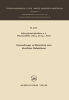 Untersuchungen zur Darstellung eines künstlichen Dielektrikums 3531025252 Book Cover