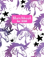 Sketchbook for Kids: Pretty Unicorn Large Sketch Book for Sketching, Drawing, Creative Doodling Notepad and Activity Book - Birthday and Christmas Gift Ideas for Kids, Boys, Girls, Teens and Women - L 1655677802 Book Cover