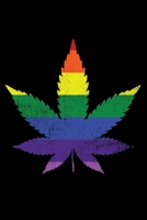 Notebook: Rainbow Flag Marijuana Cannabis LGBT Weed Leaf CBD THC Oil Black Lined Journal Writing Diary - 120 Pages 6 x 9 1673489699 Book Cover