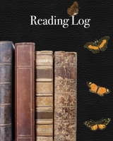 Reading Log: Track Record and Review Favorite Books for Reading Enthusiasts and Book Lovers - Antique Books and Butterfly Cover 1653908726 Book Cover