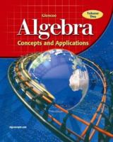 Glencoe Algebra: Concepts and Applications, Volume 2, Student Edition 0078607752 Book Cover