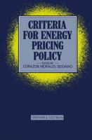 Criteria for Energy Pricing Policy 9401198128 Book Cover