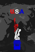 USA: Dein pers�nliches Reisetagebuch f�rs Notieren und Sammeln deiner sch�nsten Erlebnisse in USA - Geschenkidee f�r Abenteurer - USA Fans - 120 fein linierte Seiten - 6x9 Zoll 1088472036 Book Cover